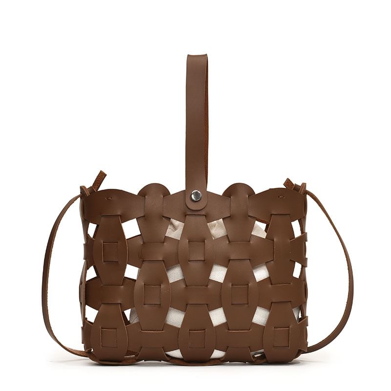 Cutout Faux Bag Leather Crossbody