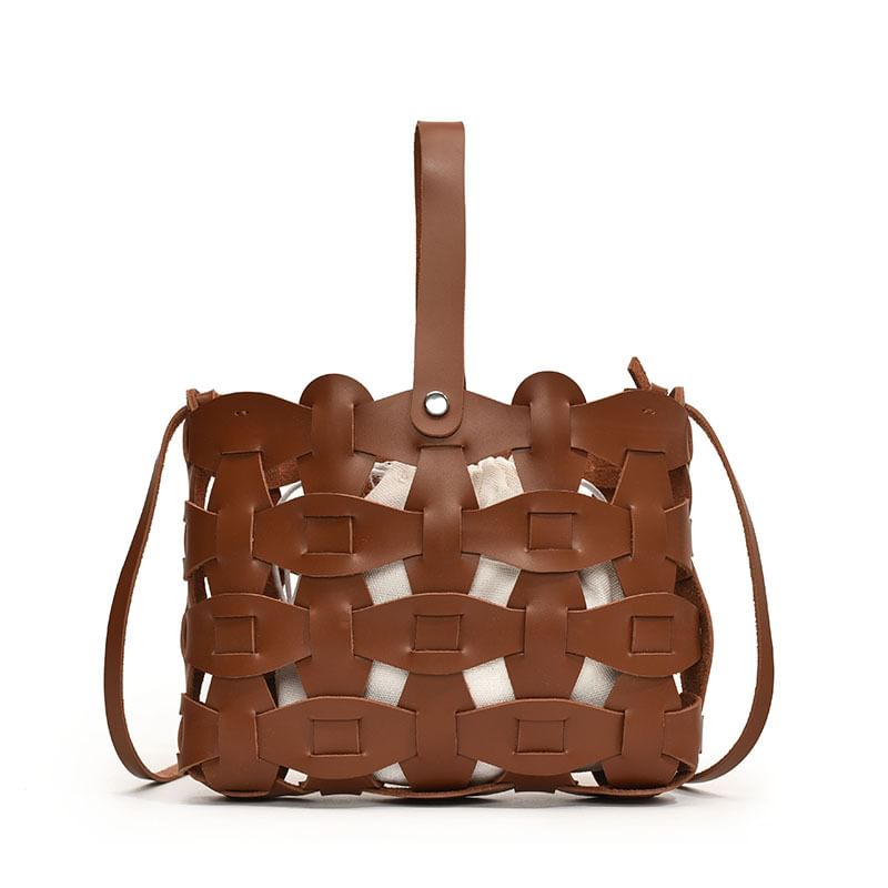 Cutout Faux Bag Leather Crossbody