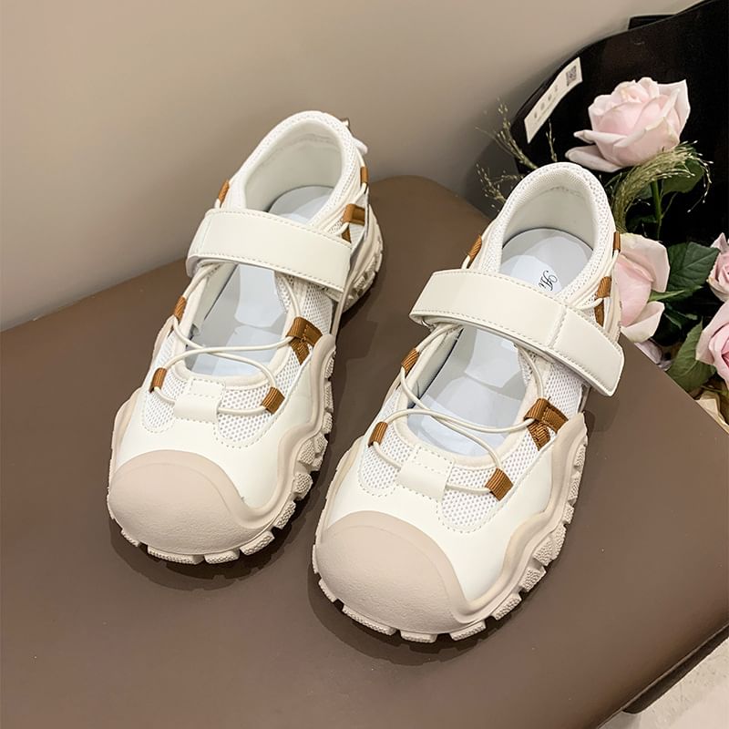 Strap Adhesive Platform Sneakers