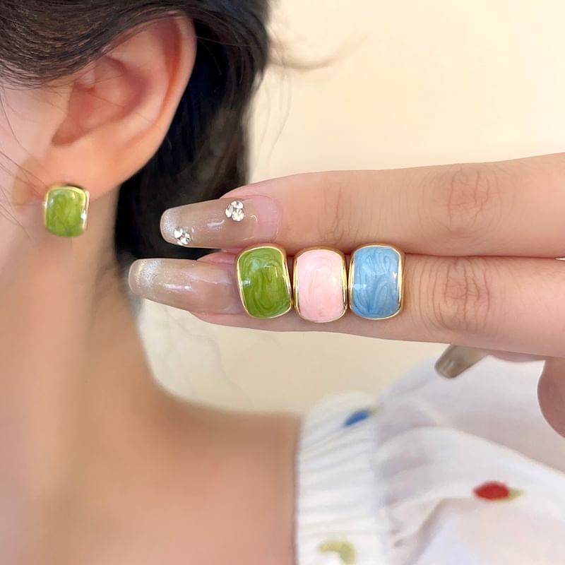 Alloy Earring Stud Glaze