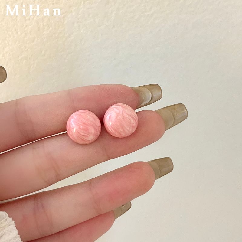 Earring Glaze Alloy Stud Bead