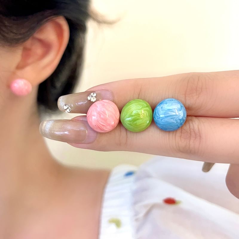 Earring Glaze Alloy Stud Bead