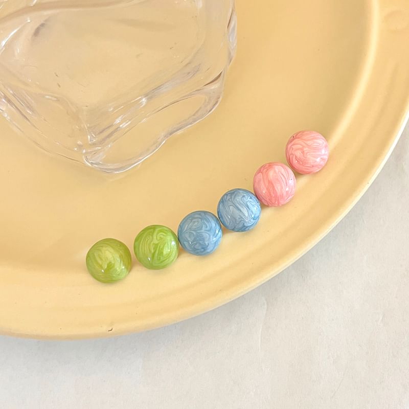 Earring Glaze Alloy Stud Bead