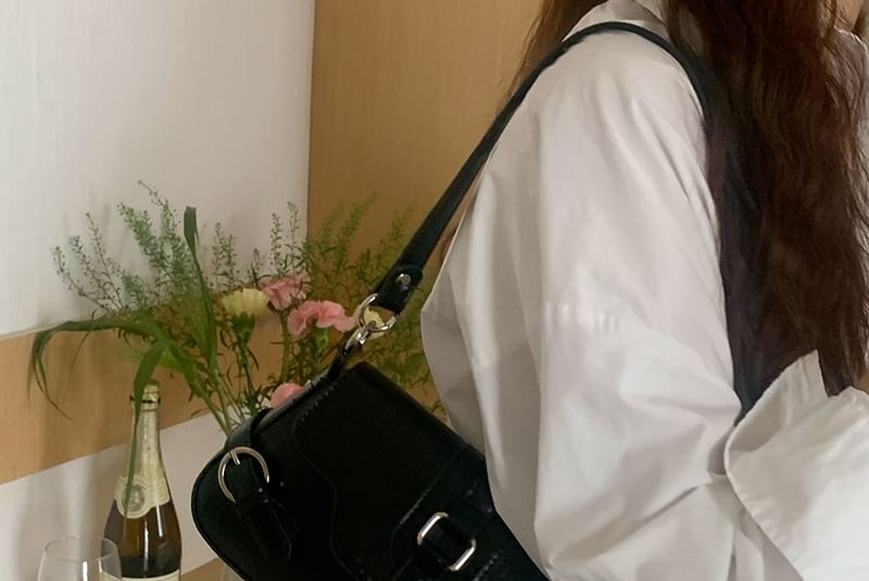 Shoulder Flap Buckled Bag