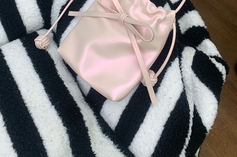 Drawstring Bag Bow Crossbody