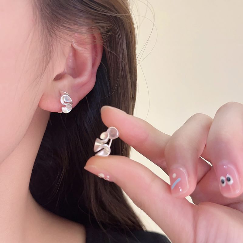 / Stud Irregular Earring Clip-On