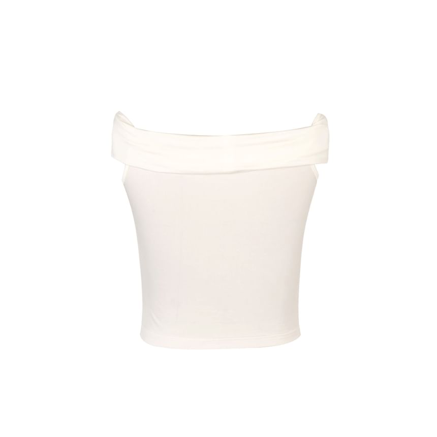 Plain Floral Crop Slim Fit Top Short-Sleeve Ruched Off-Shoulder Accent