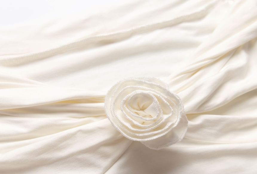 Fit Off-Shoulder Top Accent Ruched Slim Short-Sleeve Floral Crop Plain