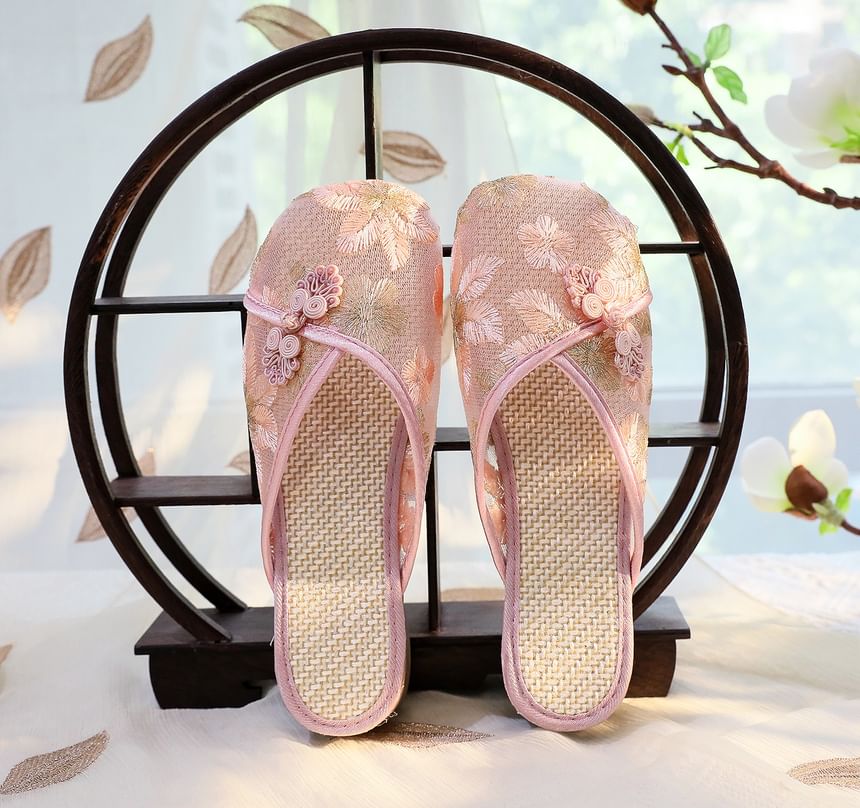 Mules Floral Lace