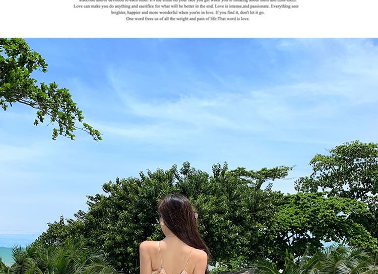 A-Line Cutout Maxi Halter Open Print Back Pleated Neck Dress Floral