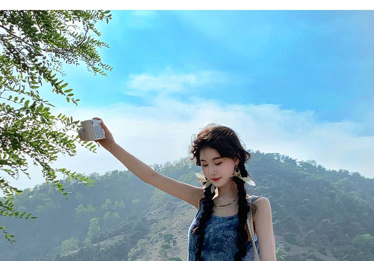 Spaghettiträger Batik Midi A