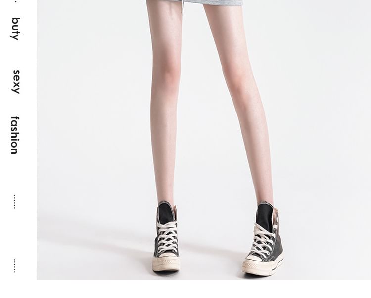 Plain Mini Skirt Waist Drawstring Pencil