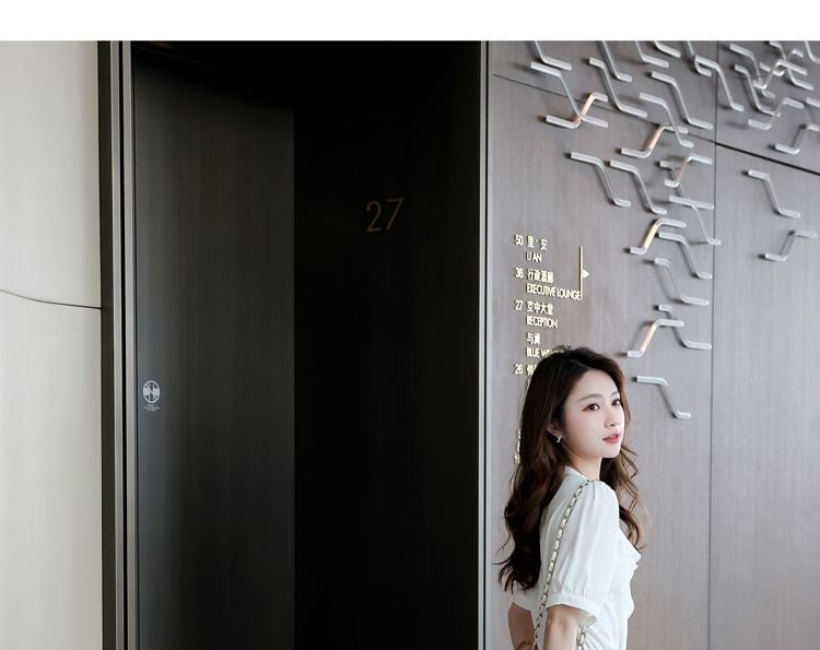 Floral A-Line Midi Print Waist Elastic Skirt