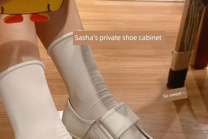 Jane Platform Strap Mary Shoes Adhesive