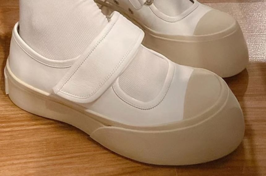 Jane Platform Strap Mary Shoes Adhesive