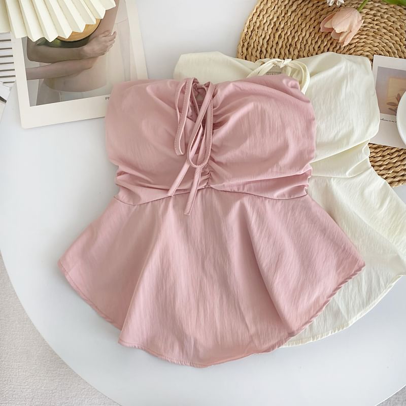 Schlichtes Tube-Top mit Schleife und Schößchen