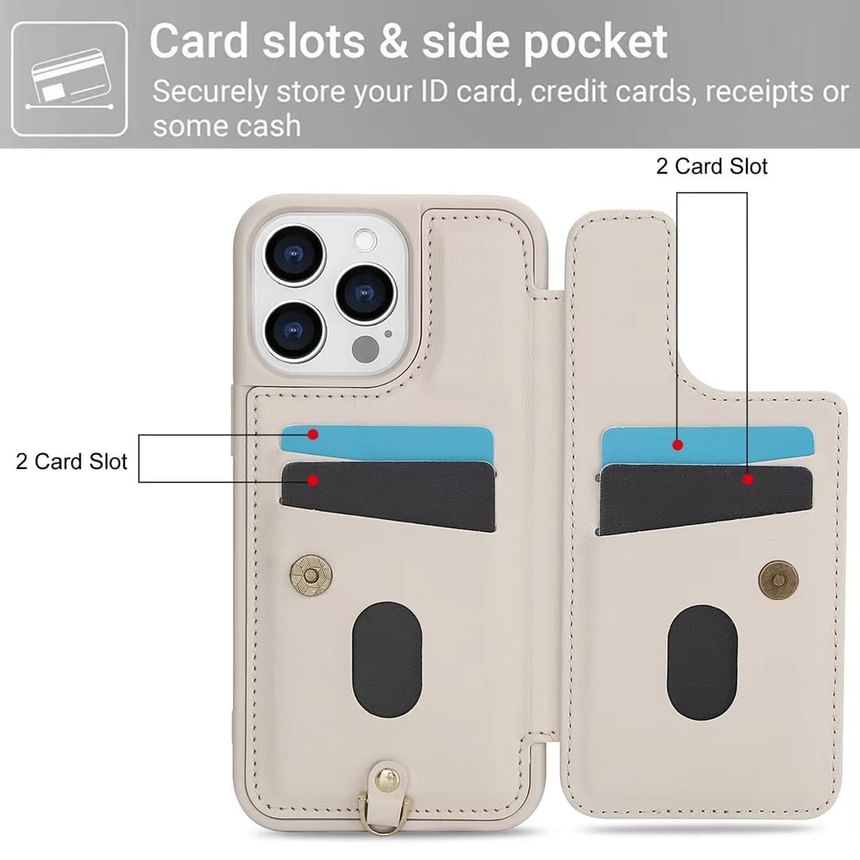 Faux Floral Phone Leather Case