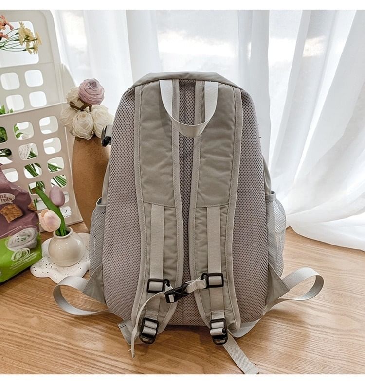 Print Backpack Star Panel Mesh Multi-Pocket