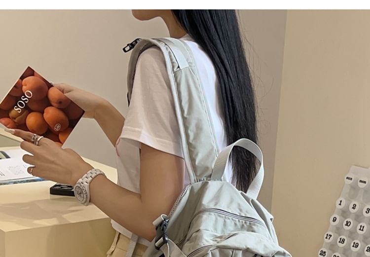 Print Backpack Star Panel Mesh Multi-Pocket