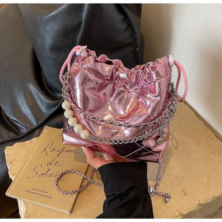 Strap Bag Bucket Chain Quilted