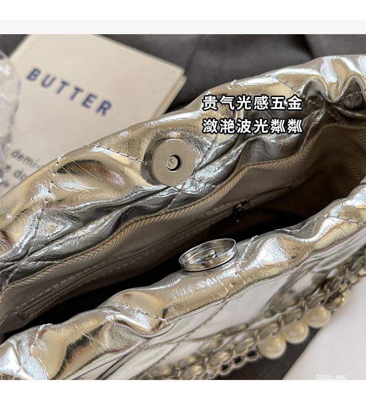 Strap Bag Bucket Chain Quilted