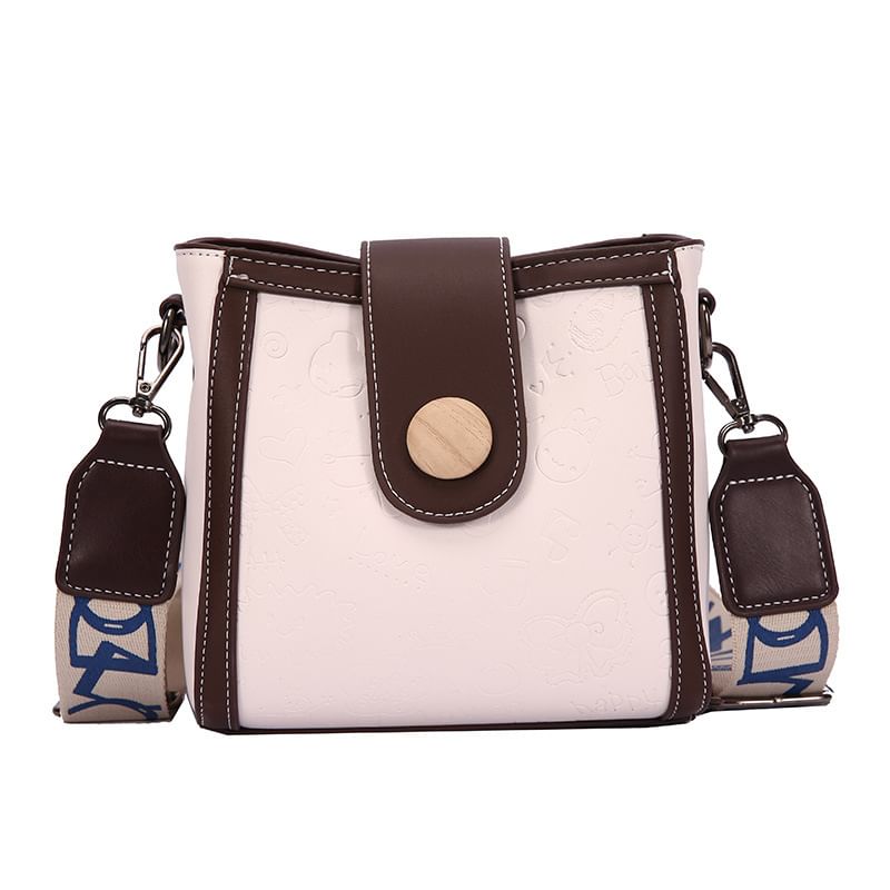 Faux Bag Leather Bucket Patterned