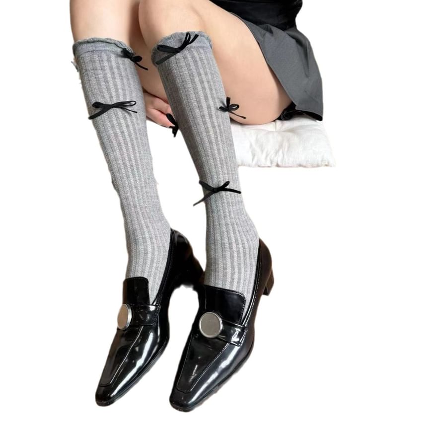 Bow Knee High Socks