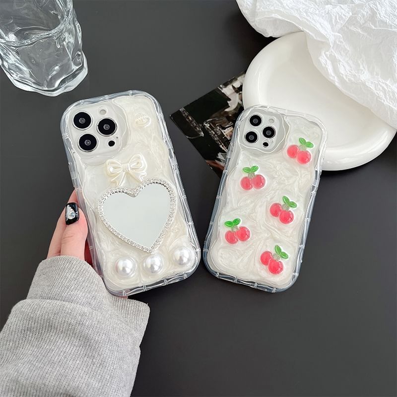 Heart Phone Mirrored / Cherry Case