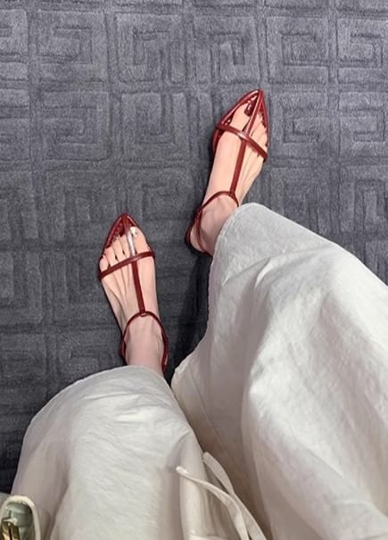 Wedge Strap Ankle Sandals Criss Cross