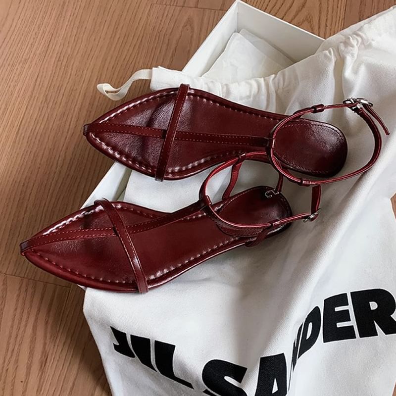 Wedge Strap Ankle Sandals Criss Cross