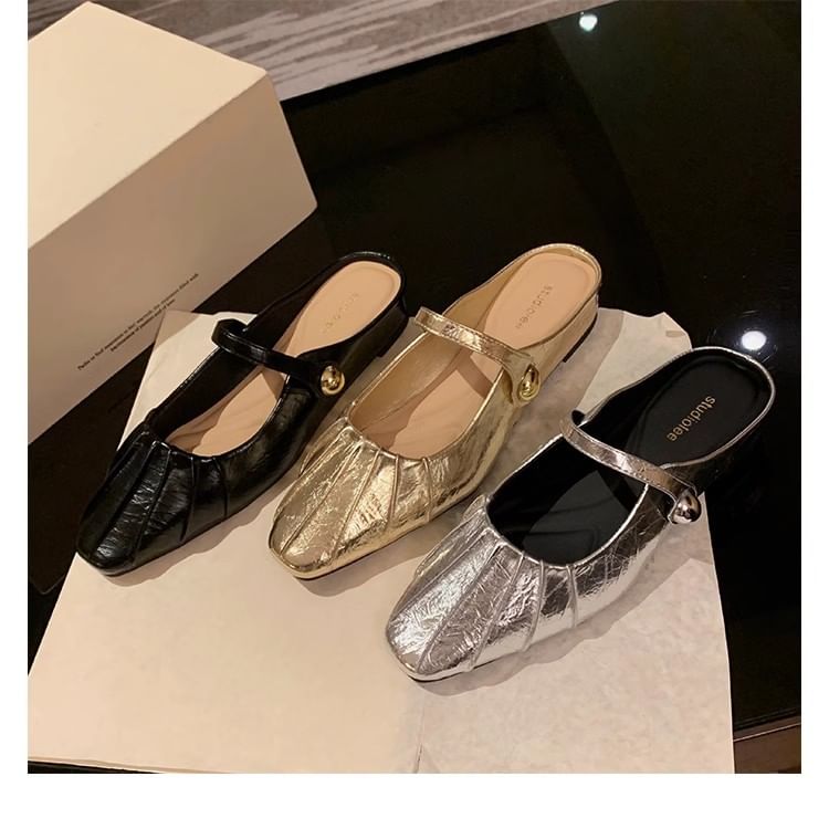 Square Mules Mary Shoes Jane / Toe
