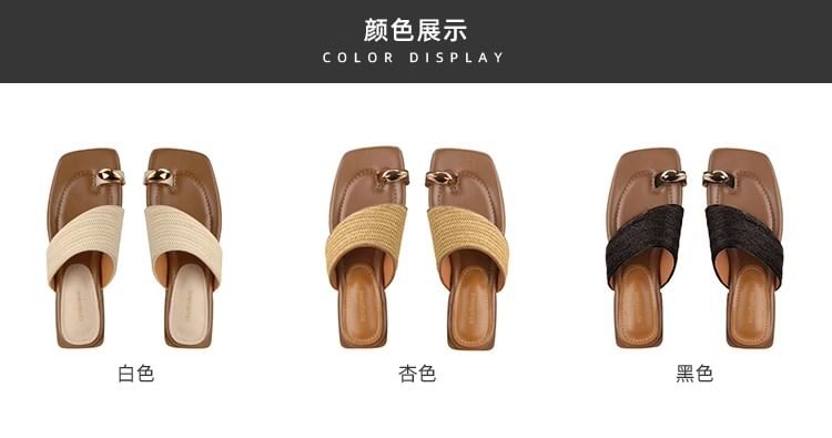 Toe Straw Sandals Loop