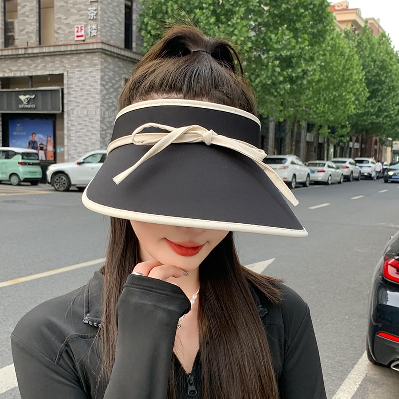 Sun Bow With Decoration Visor Hat