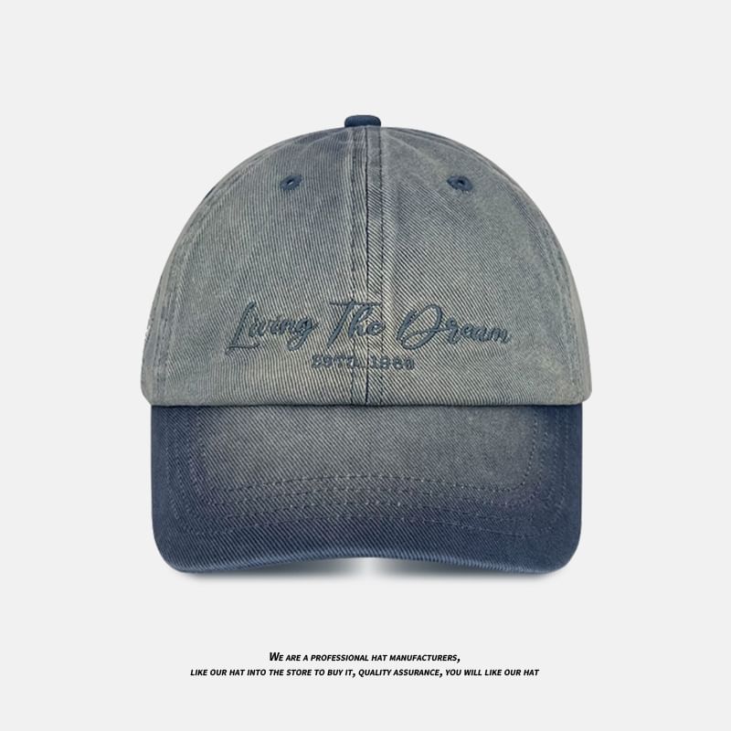 Embroidered Baseball Denim Cap Lettering