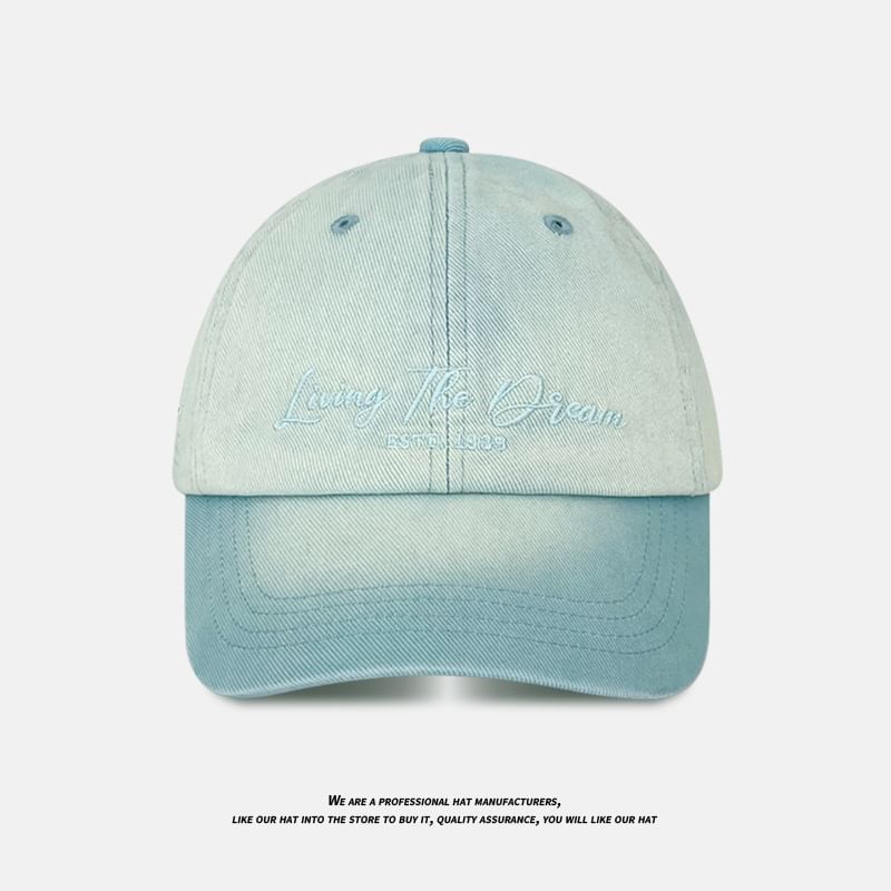 Embroidered Baseball Denim Cap Lettering