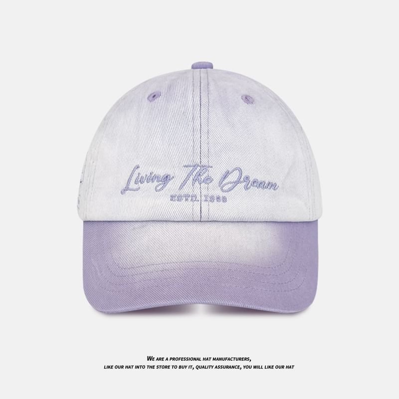 Embroidered Baseball Denim Cap Lettering