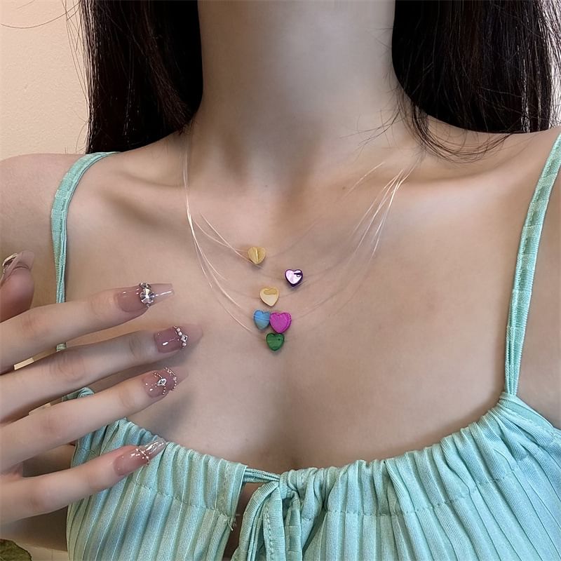 Layered Necklace Heart