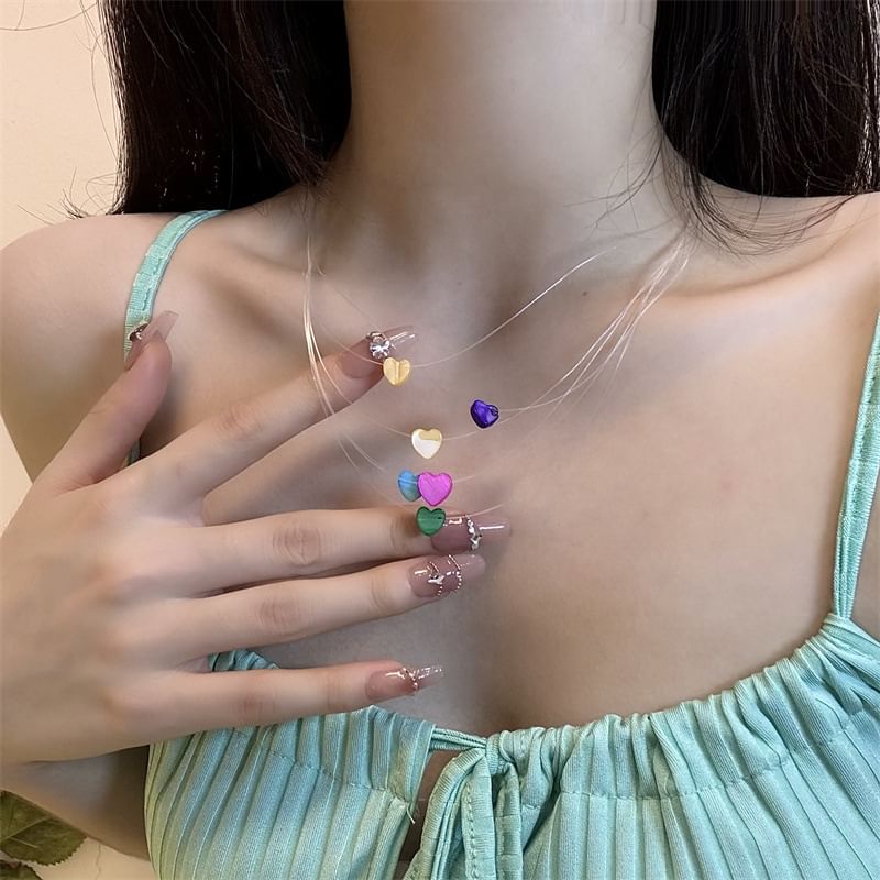 Layered Necklace Heart