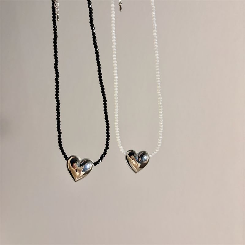 Heart Necklace Beaded