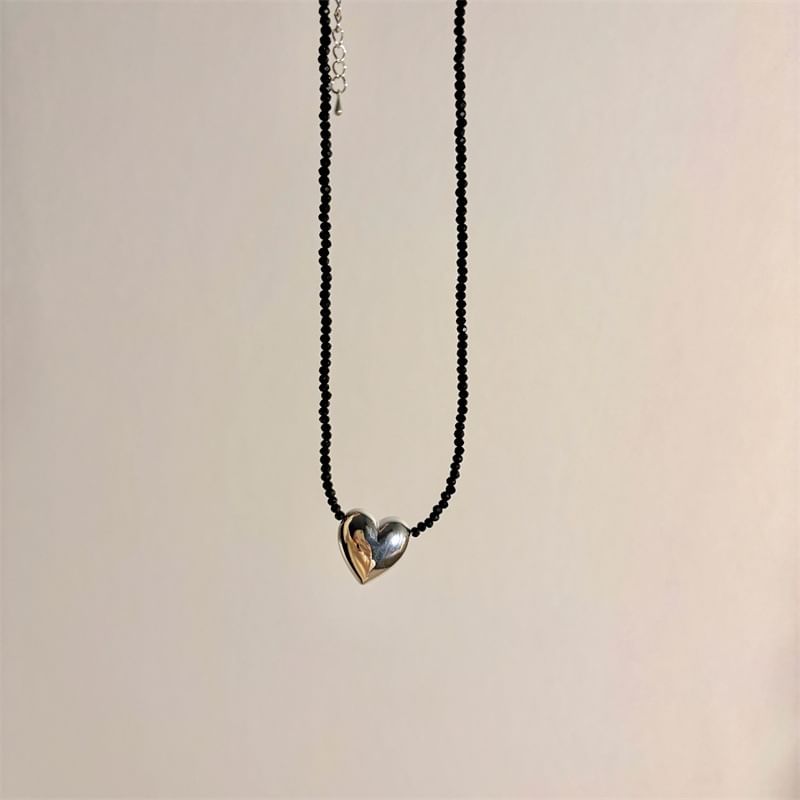Heart Necklace Beaded