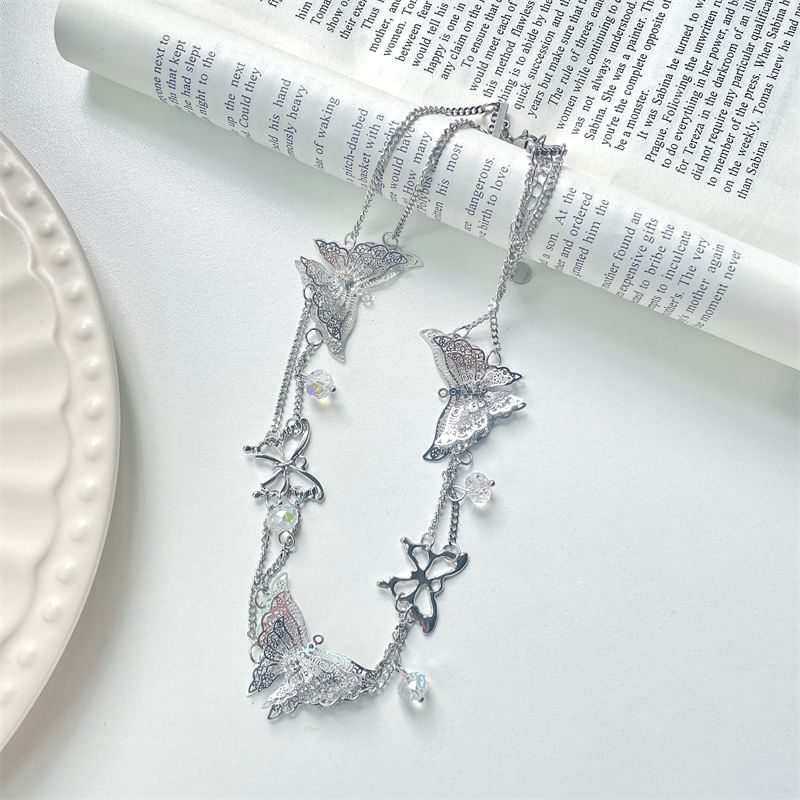 Beaded Necklace Butterfly