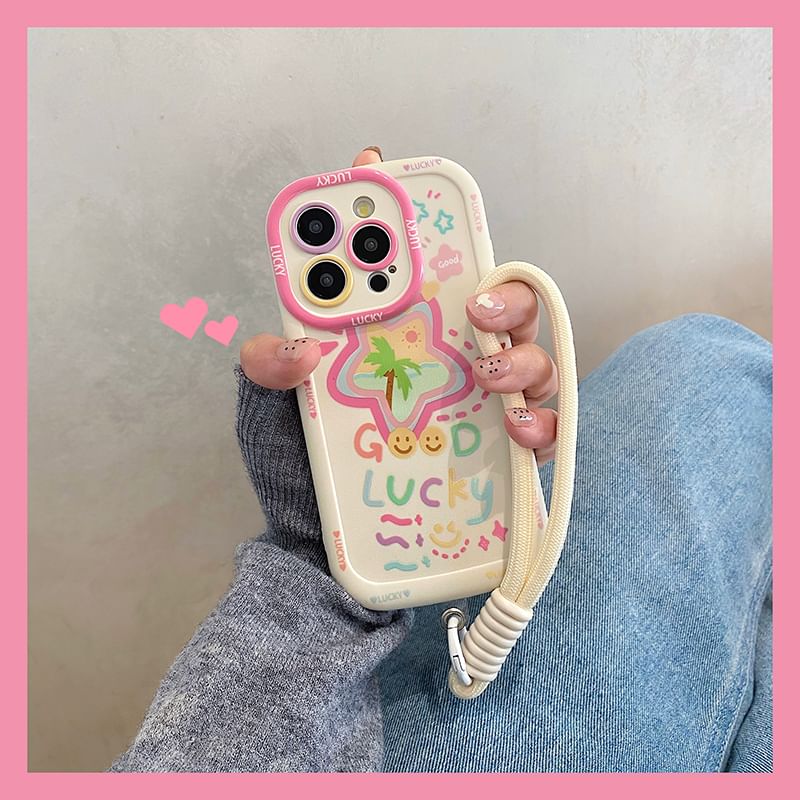 / Star Smiley Phone Case Set Strap