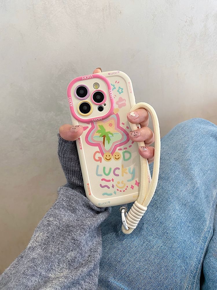 / Star Smiley Phone Case Set Strap