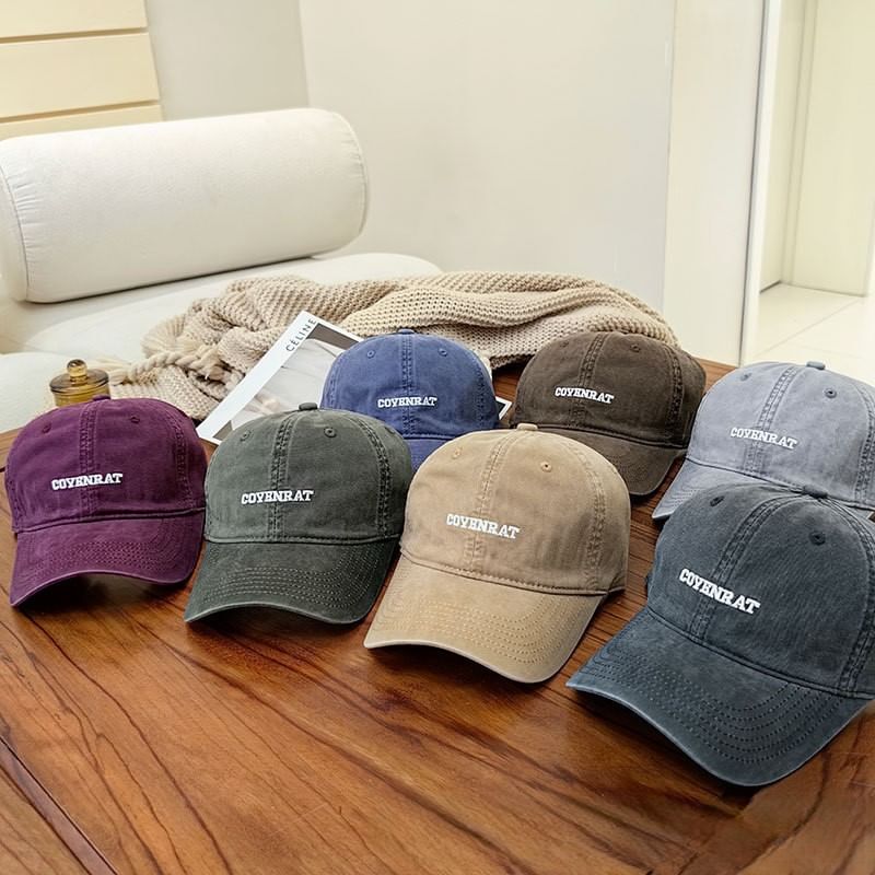 Lettering Baseball Embroidered Cap