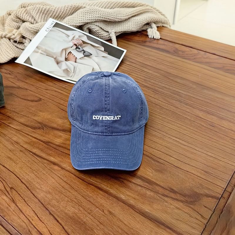 Lettering Baseball Embroidered Cap