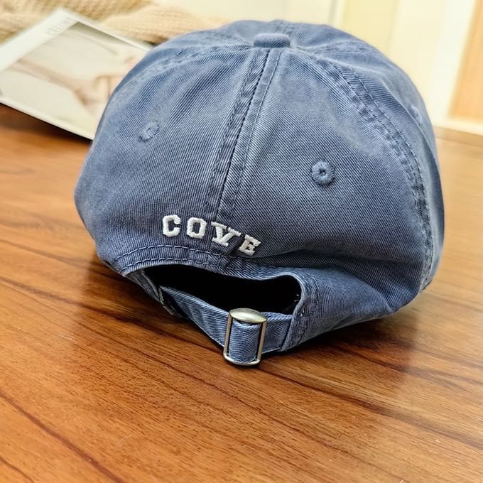 Lettering Baseball Embroidered Cap