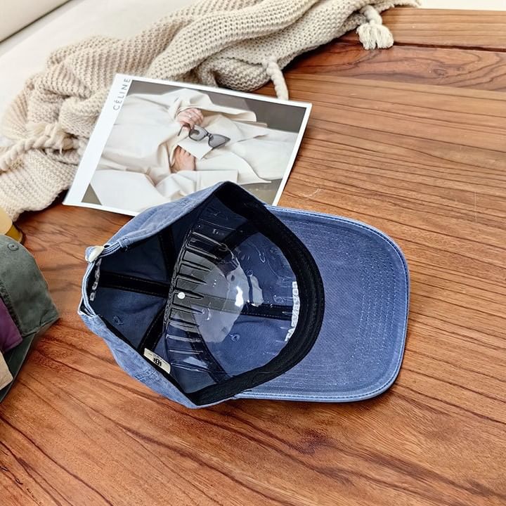 Lettering Baseball Embroidered Cap