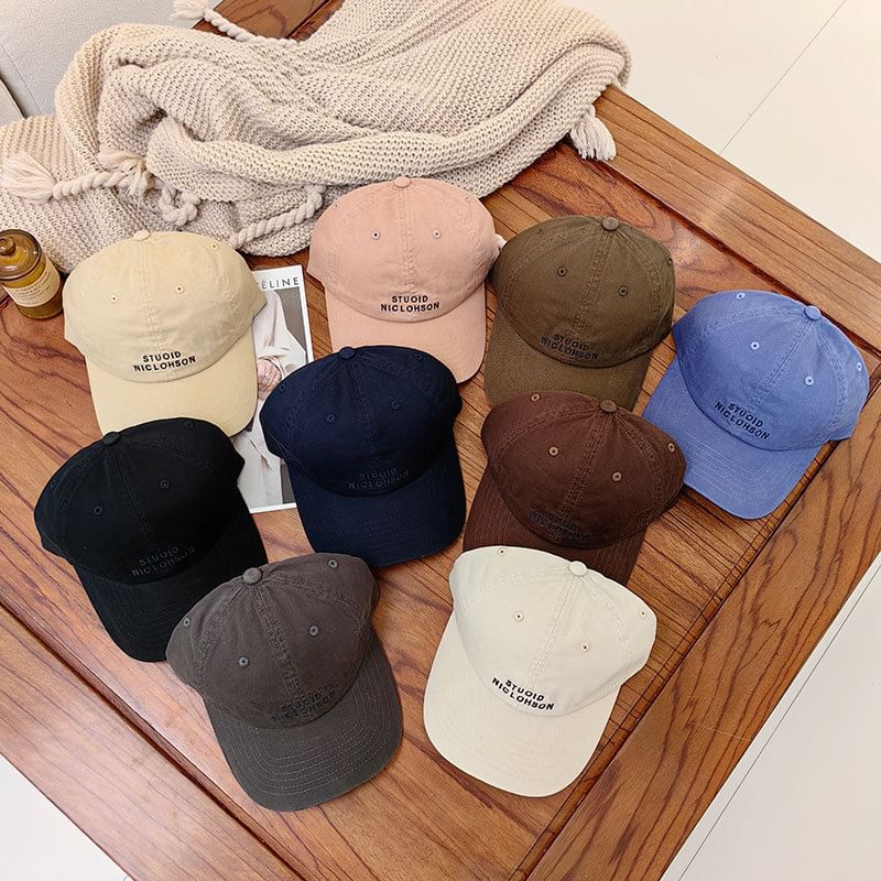 Baseball Cap Embroidered Lettering