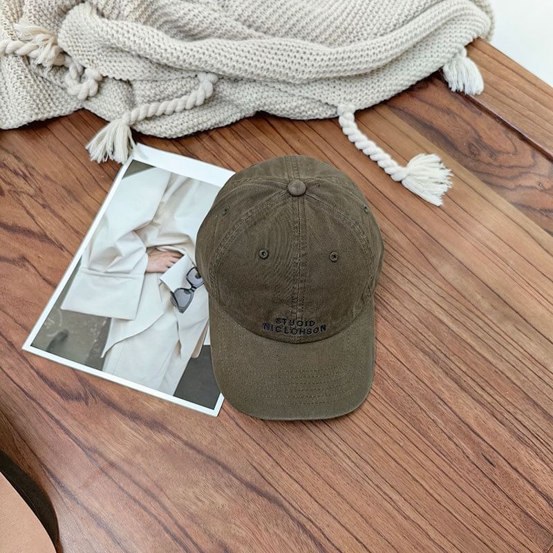 Baseball Cap Embroidered Lettering