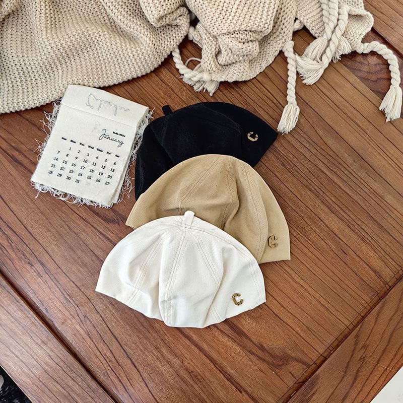 Hat Metal Lettering Beret